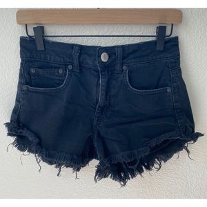 AE Black Denim Shorts